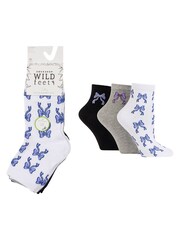 Wild Feet White Cropped Supersoft Ankle Socks 3 Pack - Image 4 of 7