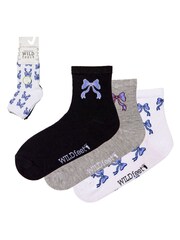 Wild Feet White Cropped Supersoft Ankle Socks 3 Pack - Image 6 of 7