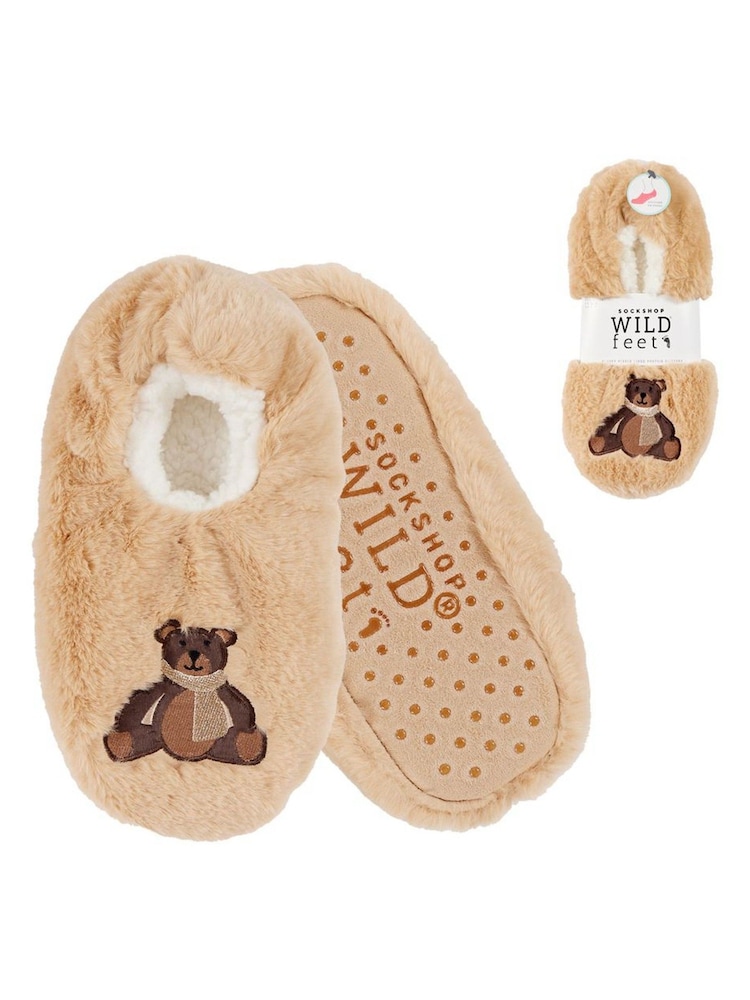 Wild Feet Nude Fluffy Footsie Slippers - Image 1 of 9