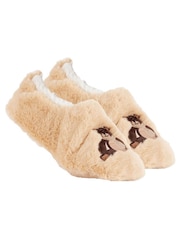Wild Feet Nude Fluffy Footsie Slippers - Image 2 of 9