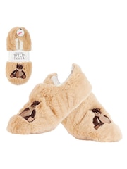 Wild Feet Nude Fluffy Footsie Slippers - Image 8 of 9