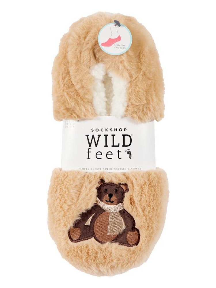 Wild Feet Nude Fluffy Footsie Slippers - Image 9 of 9