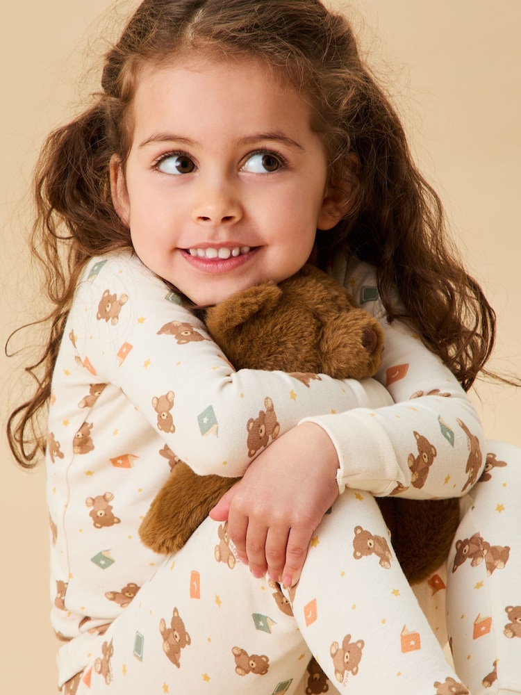 MORI Cream Teddy Bear Supersoft Pyjamas Set - Image 2 of 4 MORI Cream Teddy Bear Supersoft Pyjamas Set - Image 2 of 4