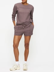 KBX Brown White Jessica Shorts - Image 1 of 6