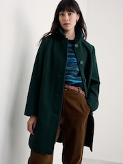 Seasalt Cornwall Green Wood Cabin Coat - Image 1 of 8