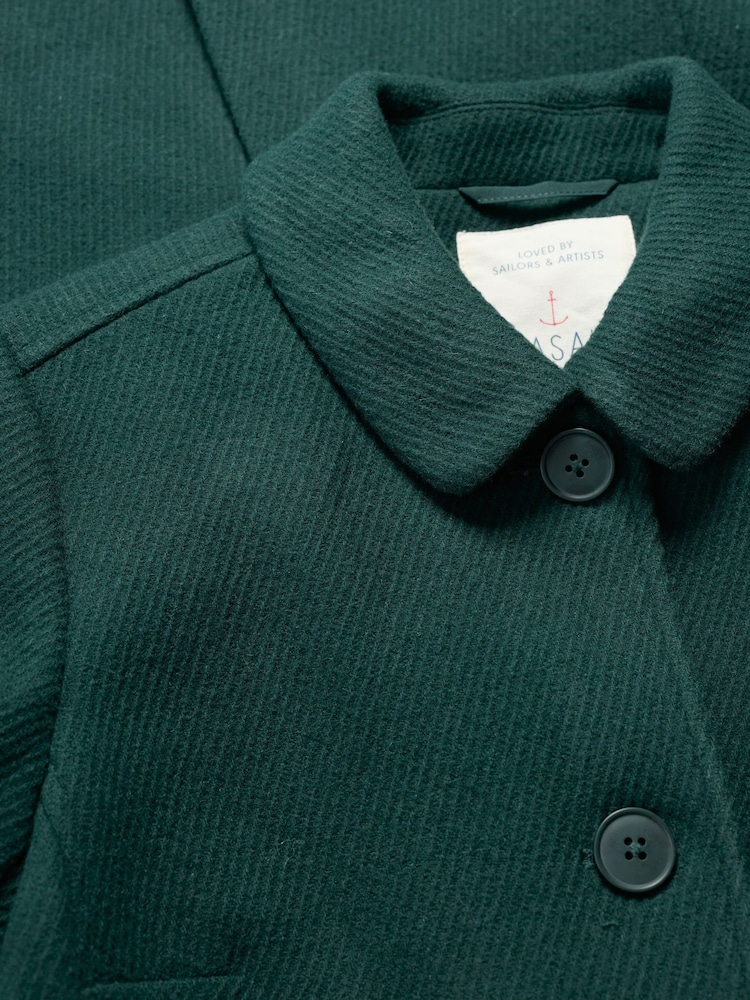 Seasalt Cornwall Green Wood Cabin Coat - Image 8 of 8