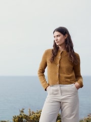 Seasalt Cornwall Brown Dawson Pick Cardigan Made With Merino - Image 2 of 3