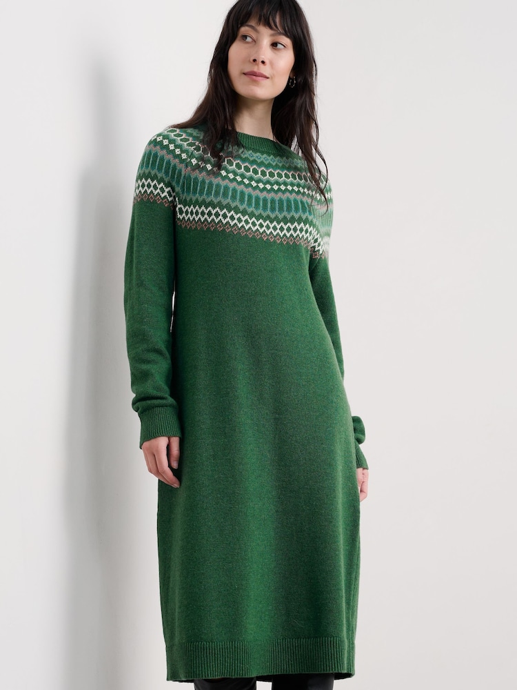Seasalt Cornwall Bird Ring Fair Isle Knitted Dress - Slika 1 iz 5
