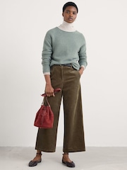 Seasalt Cornwall Green Asphodel Cord Trousers - Image 3 of 5