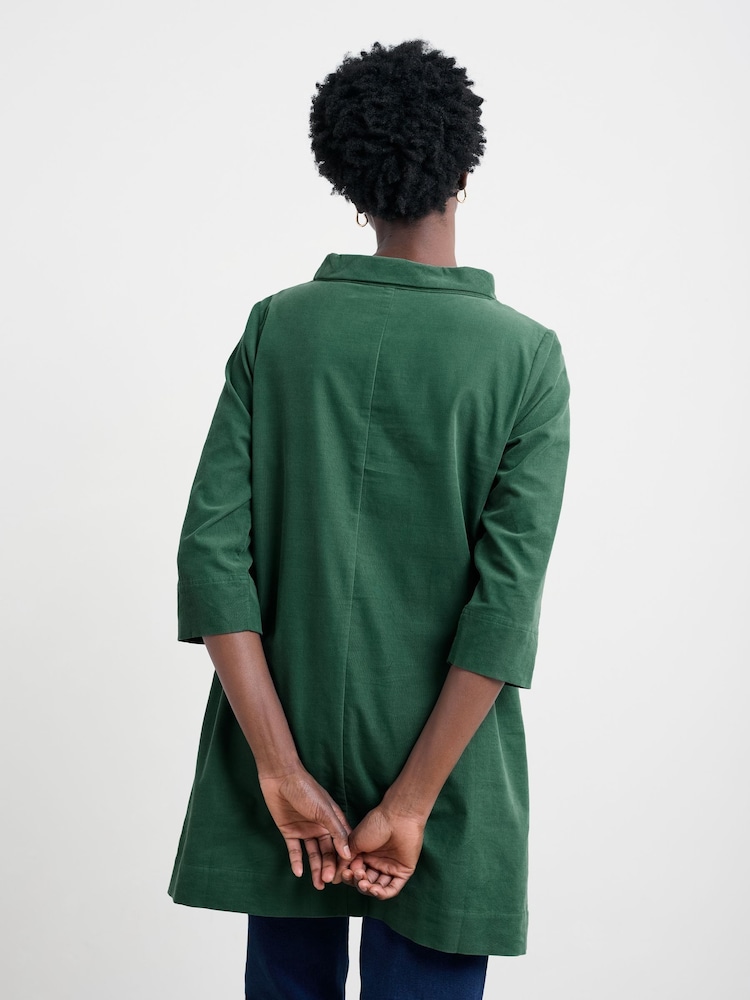 Seasalt Cornwall Green Sail By The Stars Needlecord Tunic - Image 2 of 5 Seasalt Cornwall Green Sail By The Stars Needlecord Tunic - Image 2 of 5