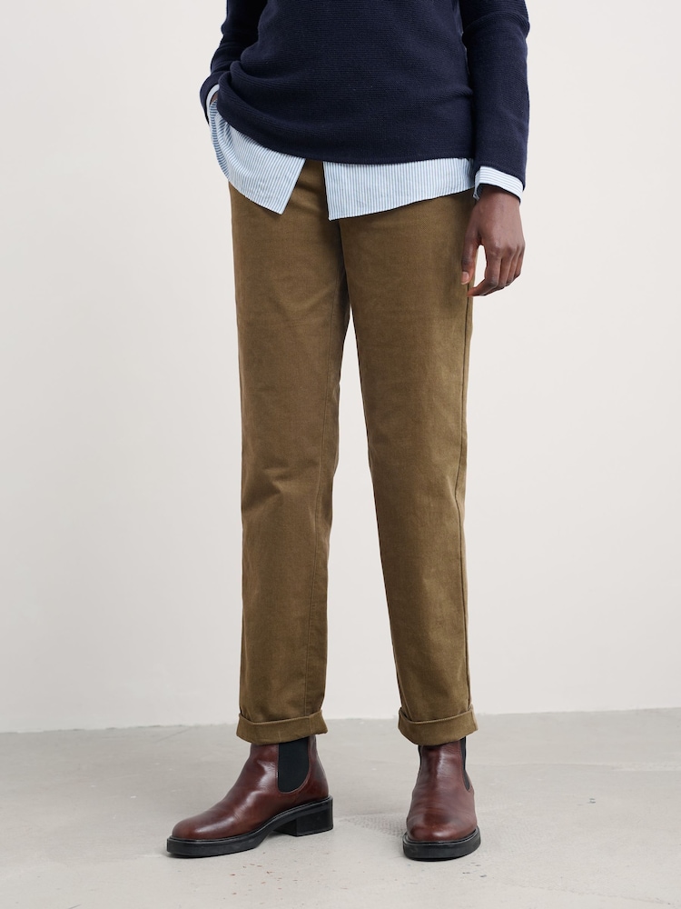 Seasalt Cornwall Brown Crackington Tapered Trousers - Image 2 of 5 Seasalt Cornwall Brown Crackington Tapered Trousers - Image 2 of 5