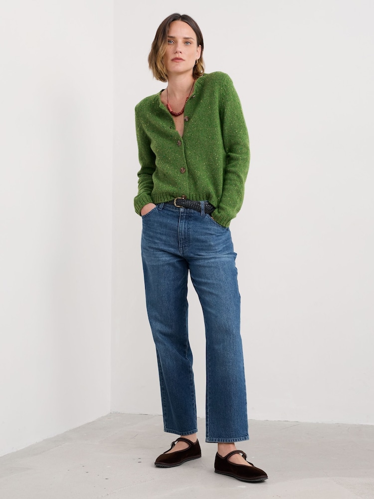 Seasalt Cornwall Green Dawson Pick Cardigan Made With Merino - Image 1 of 5