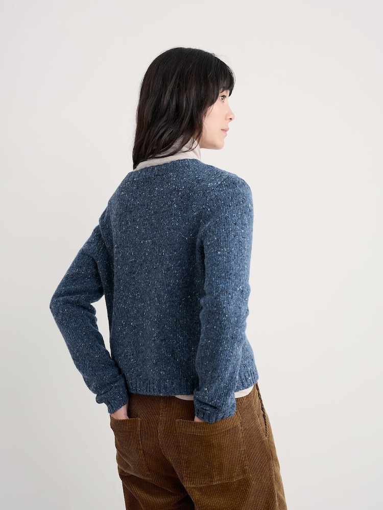 Seasalt Cornwall Blue Dawson Pick Cardigan Made With Merino - Image 2 of 5 Seasalt Cornwall Blue Dawson Pick Cardigan Made With Merino - Image 2 of 5