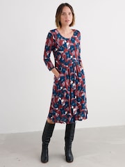 Seasalt Cornwall Blue Enor 3/4 Sleeve Dress - Image 1 of 5