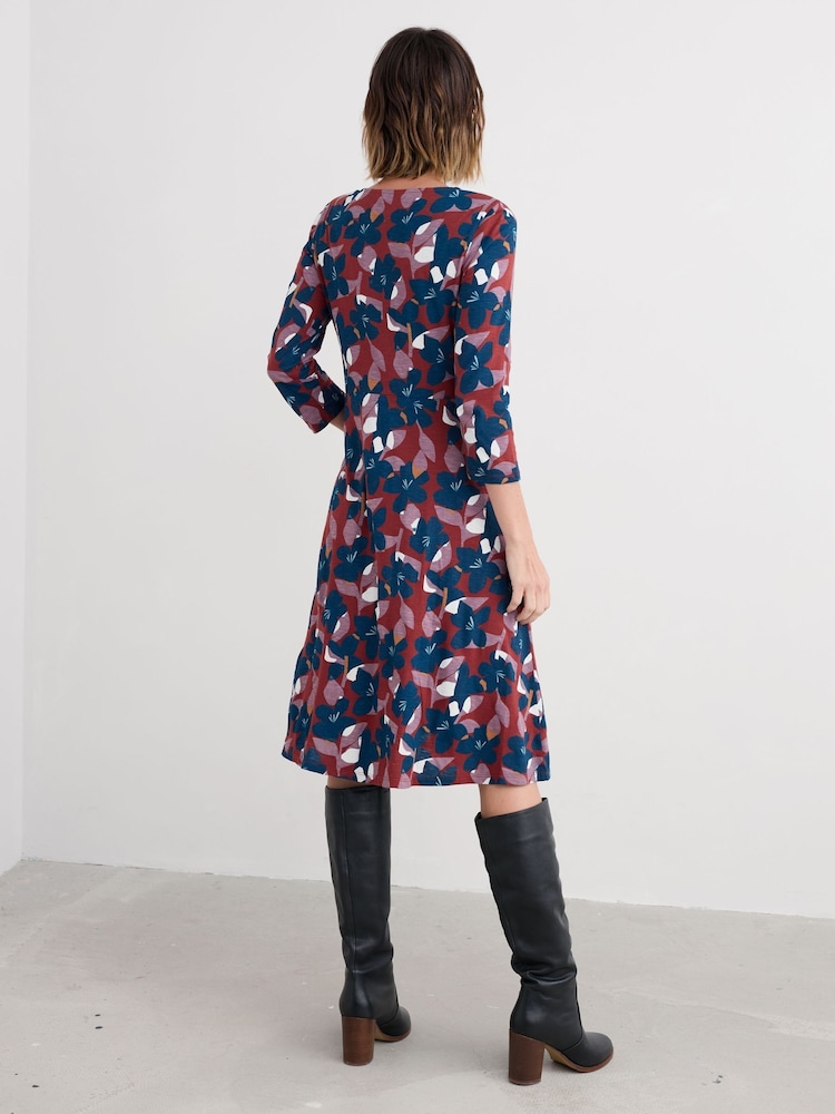 Seasalt Cornwall Blue Enor 3/4 Sleeve Dress - Image 2 of 5