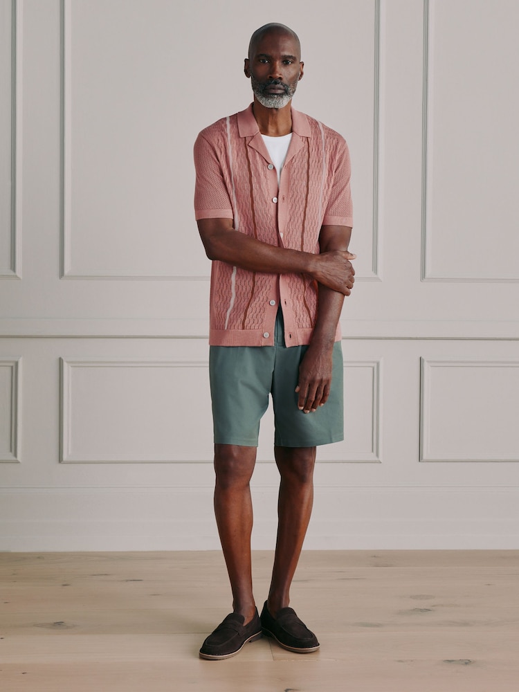 Rosa - Signature silkeblanding Pointelle strikket skjorte - Bilde 2 av 9