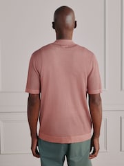 Rosa - Signature silkeblanding Pointelle strikket skjorte - Bilde 5 av 9