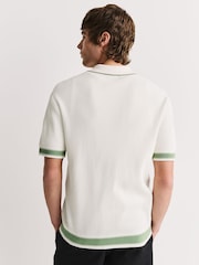 エクリュ ホワイト - リブ編みニットシャツ - 画像 4 / 8