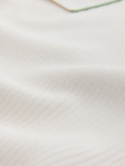 エクリュ ホワイト - リブ編みニットシャツ - 画像 7 / 8