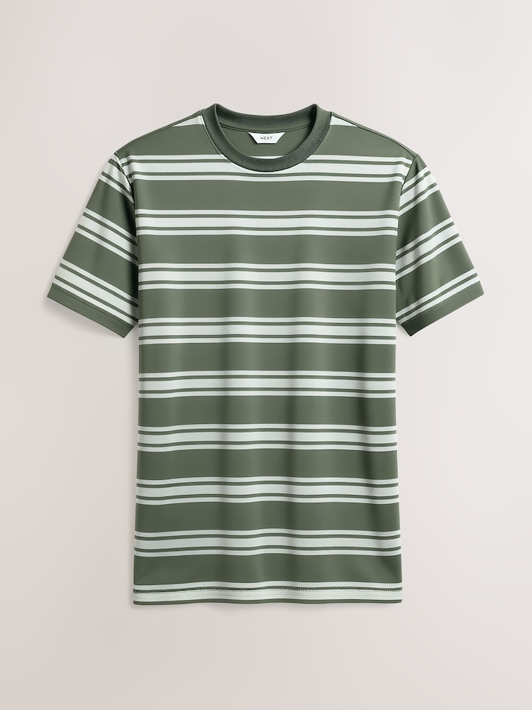 Sage Regular Fit Stripe T-Shirt - Image 1 of 3 Sage Regular Fit Stripe T-Shirt - Image 1 of 3