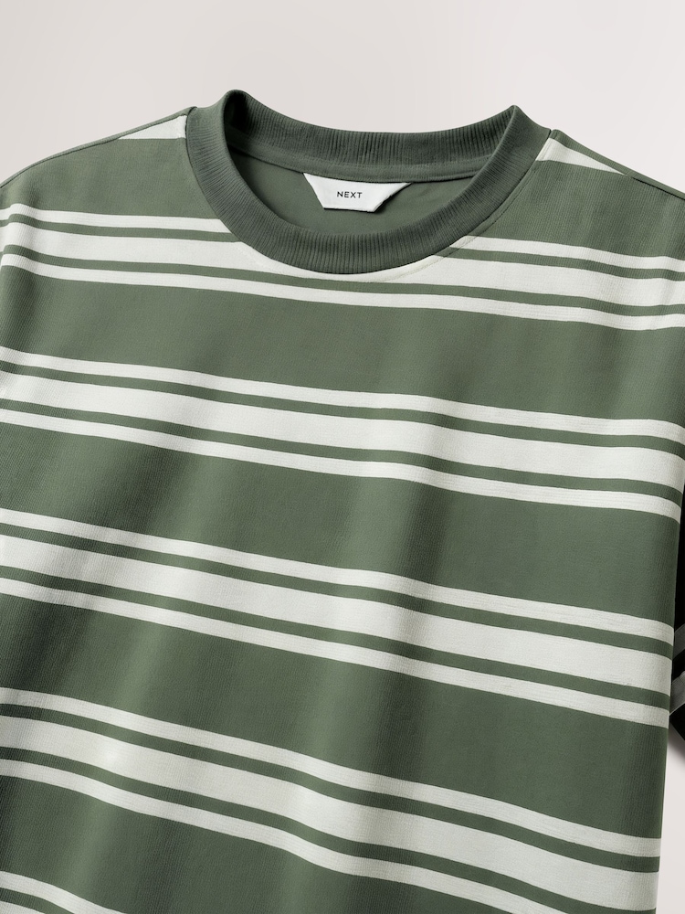 Sage Regular Fit Stripe T-Shirt - Image 2 of 3 Sage Regular Fit Stripe T-Shirt - Image 2 of 3