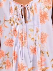 Friends Like These Lilac Floral Sleeveless Top With Tie Detailing - Image 6 of 6