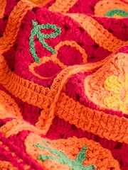 Κόκκινη/Πορτοκαλί Ντομάτα - Πλεκτό βαμβακερό σορτς Co-Ord - Εικόνα 7 του 9