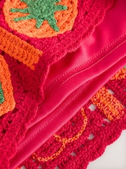 Κόκκινη/Πορτοκαλί Ντομάτα - Πλεκτό βαμβακερό σορτς Co-Ord - Εικόνα 8 του 9