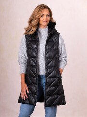 Lakeland Leather Black Lakeside Gilet - Image 1 of 8