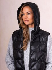 Lakeland Leather Black Lakeside Gilet - Image 5 of 8