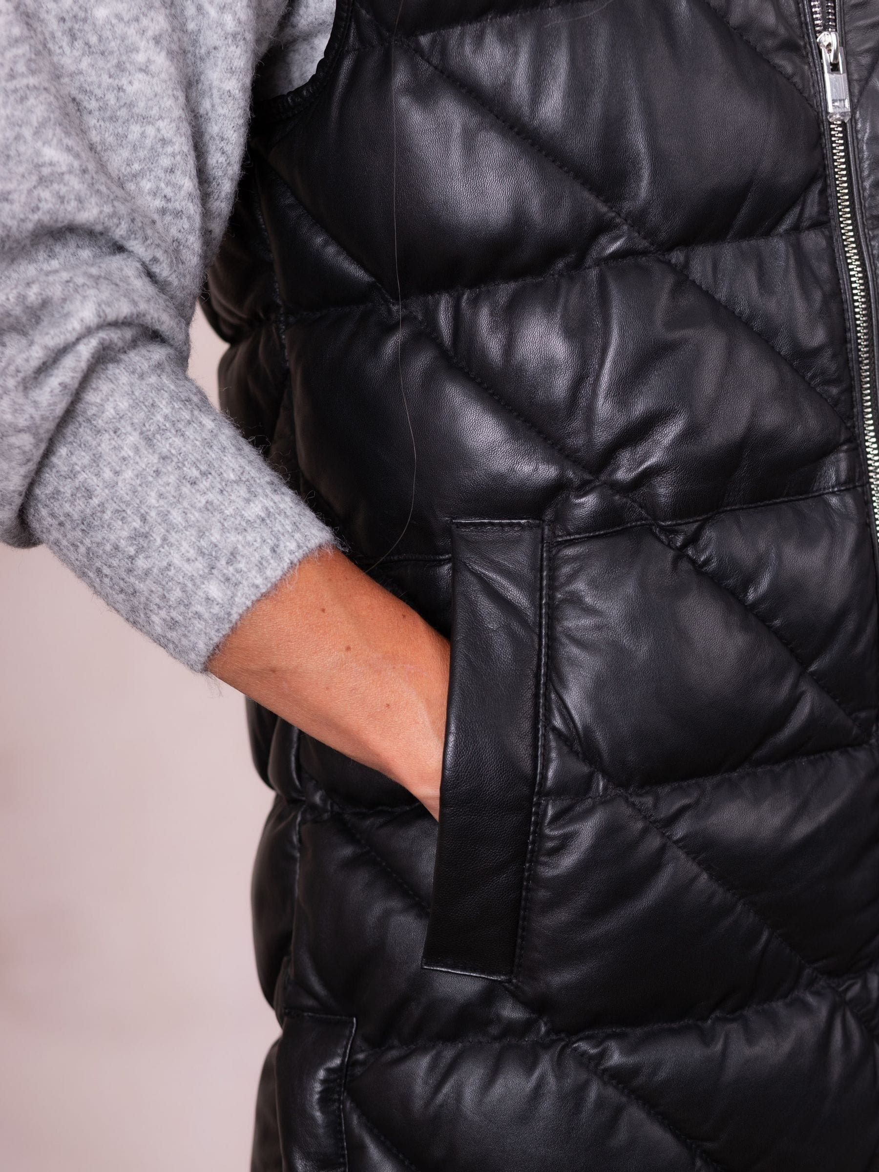 Buy Lakeland Leather Black Lakeside Gilet from Next Israel