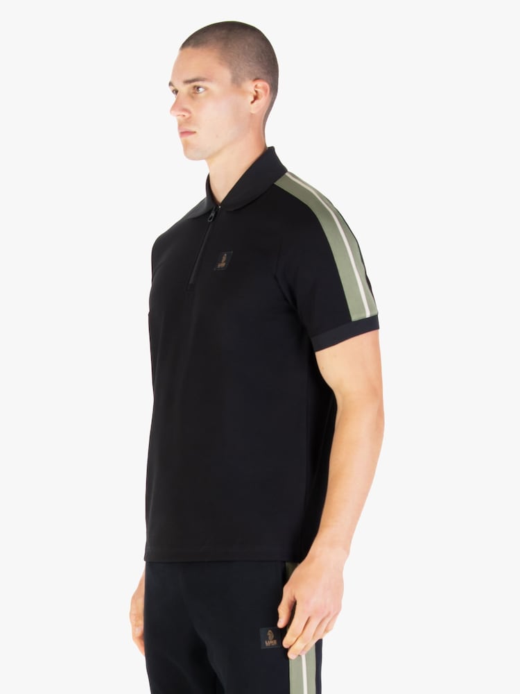 Luke 1977 Caltech 1000 Zip Neck Polo Shirt - Image 2 of 8 Luke 1977 Caltech 1000 Zip Neck Polo Shirt - Image 2 of 8