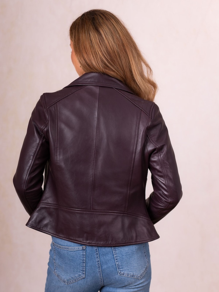 Lakeland Leather Red Tarraby Biker Jacket - Image 2 of 7 Lakeland Leather Red Tarraby Biker Jacket - Image 2 of 7