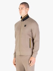 Luke 1977 Makati Zip Through Sweatshirt Black Gold - Image 1 of 7