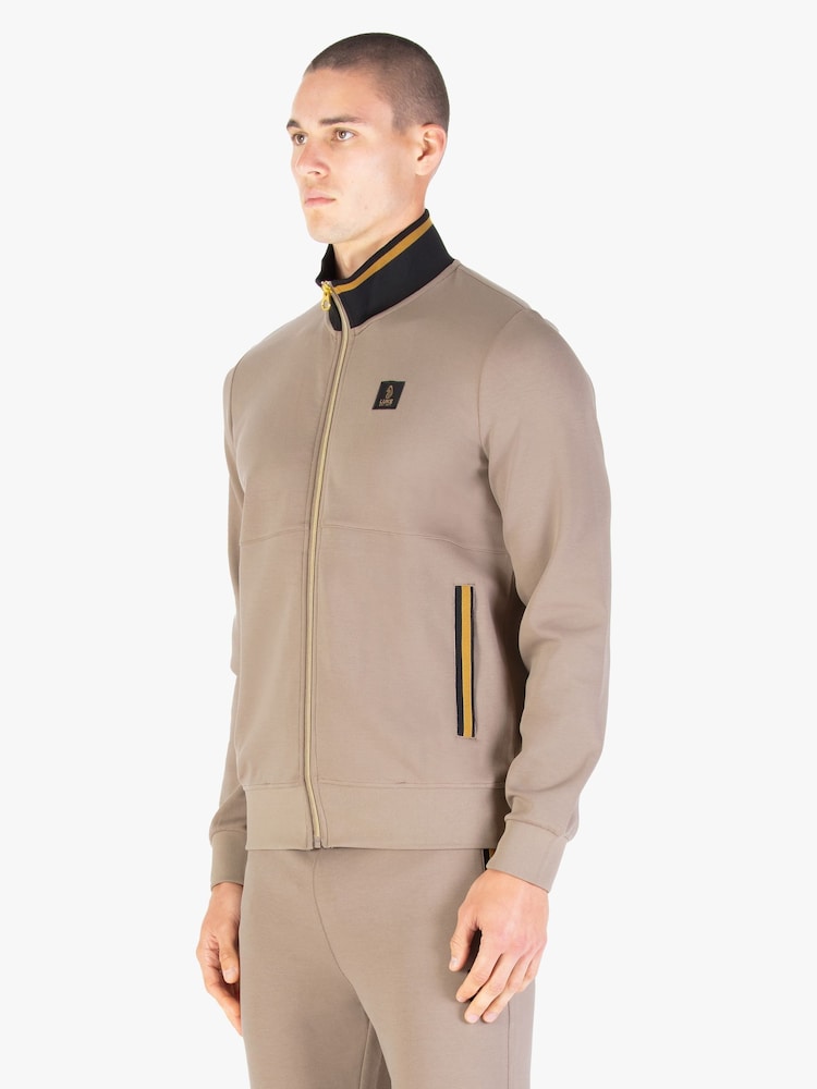 Luke 1977 Makati Zip Through Sweatshirt Black Gold - Image 1 of 7 Luke 1977 Makati Zip Through Sweatshirt Black Gold - Image 1 of 7