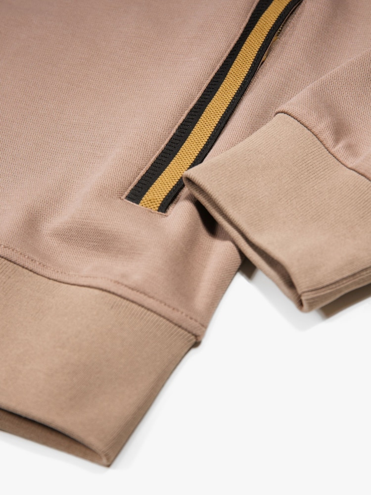 Luke 1977 Makati Zip Through Sweatshirt Black Gold - Image 7 of 7