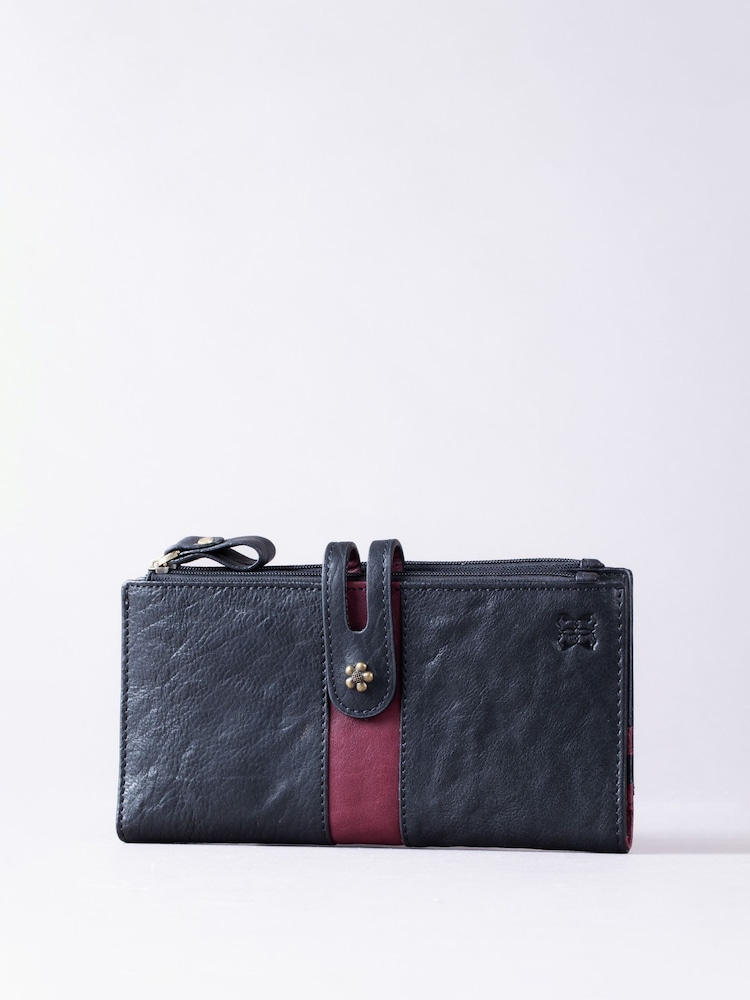 Lakeland Leather Black Hartsop Leather Double Zip Purse - Image 1 of 6
