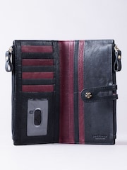 Lakeland Leather Black Hartsop Leather Double Zip Purse - Image 2 of 6