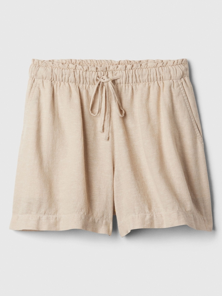 Gap Beige Linen Blend Pull On Shorts - Image 5 of 5