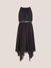 Monsoon Black Idaho Halter Chiffon Prom Dress - Image 1 of 4