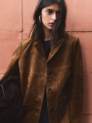 BHOEM Real Leather Straight Tan Brown Jacket - Image 1 of 7