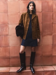 BHOEM Real Leather Straight Tan Brown Jacket - Image 3 of 7