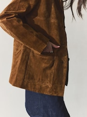 BHOEM Real Leather Straight Tan Brown Jacket - Image 4 of 7