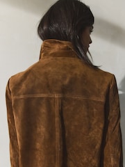 BHOEM Real Leather Straight Tan Brown Jacket - Image 5 of 7