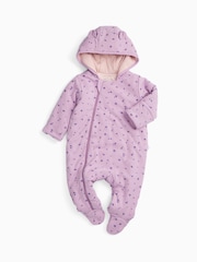 Mori Floral Supersoft Cosy Zip Up Pramsuit - Image 1 of 3