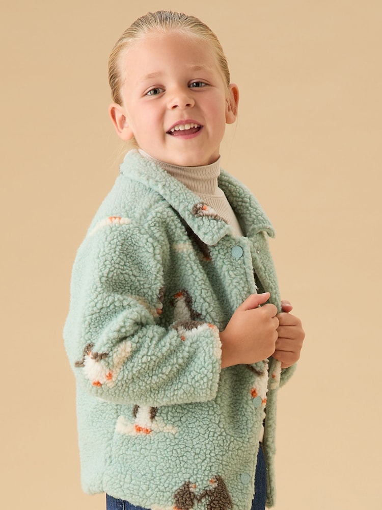 Mori Blue Penguin Supersoft Borg Jacket - Image 1 of 6 Mori Blue Penguin Supersoft Borg Jacket - Image 1 of 6
