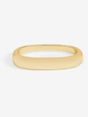 Jon Richard Gold Plated Polished Rectanglar Bangle - Image 1 of 3