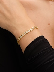 Jon Richard Gold Plated 18K and Crystal Tennis Bracelet - Image 3 of 3