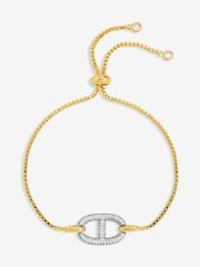Jon Richard Gold Plated 18K and Crystal Toggle Bracelet - Image 1 of 3