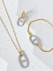 Jon Richard Gold Plated 18K and Crystal Toggle Bracelet - Image 2 of 3